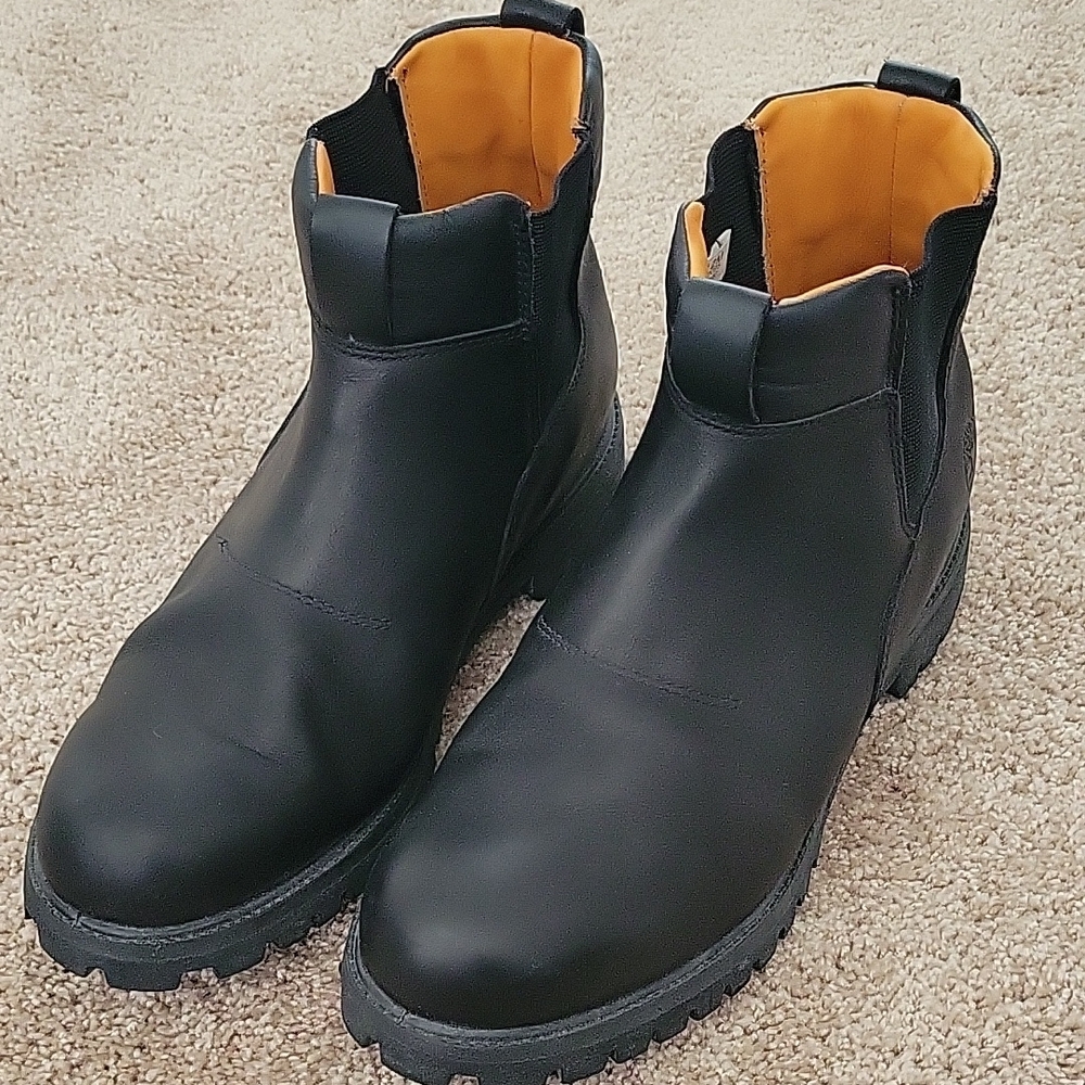 Timberland Black Leather Boots Mens 12M